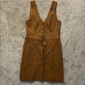 Abercrombie & Fitch Brown Tan Sleeveless V-Neck Sheath Dress
